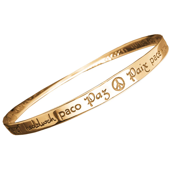Peace in Forty Languages Mobius Bracelet
