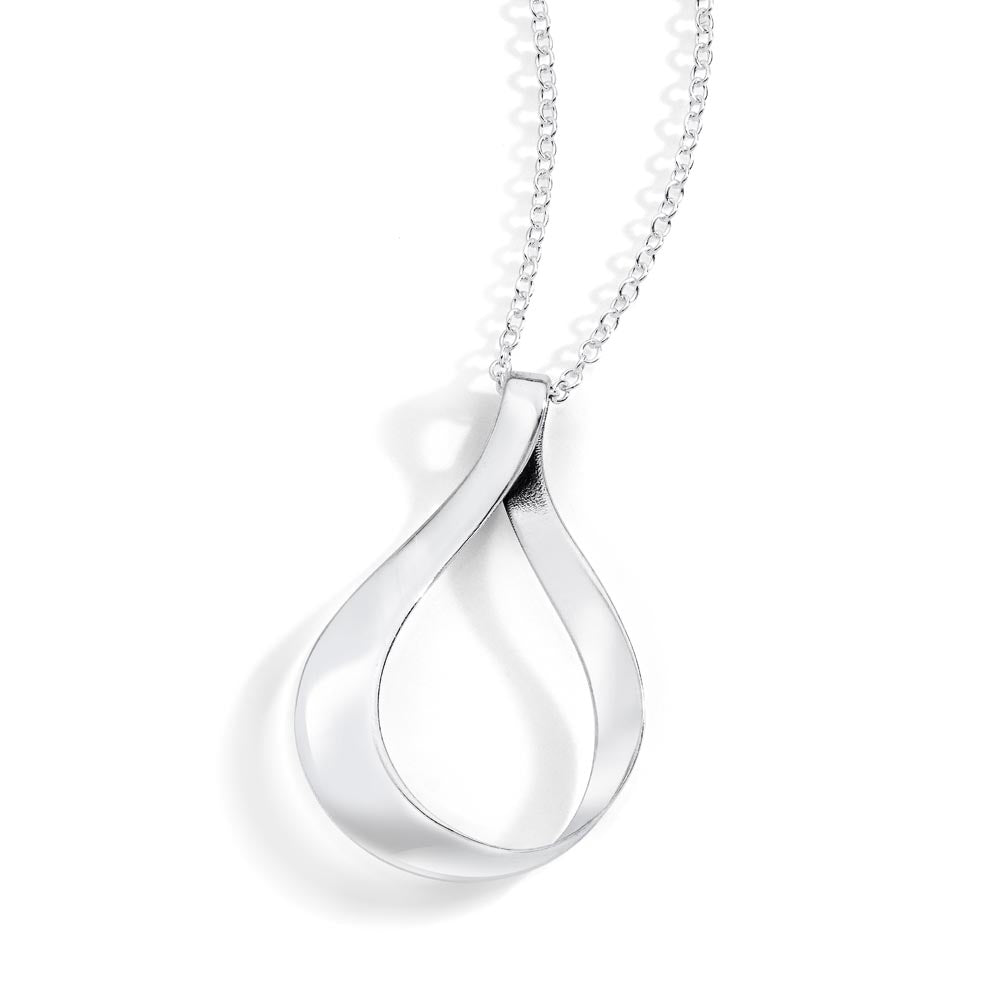 Pure Infinity Teardrop Mobius Necklace