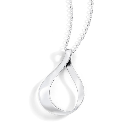 Pure Infinity Teardrop Mobius Necklace