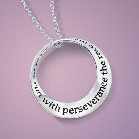 Run With Perseverance (Hebrews 12) Mobius Necklace