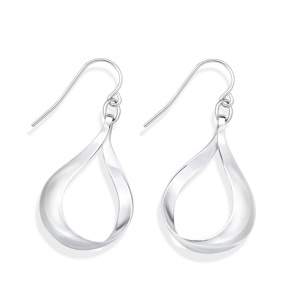 Pure Infinity Teardrop Mobius Earrings