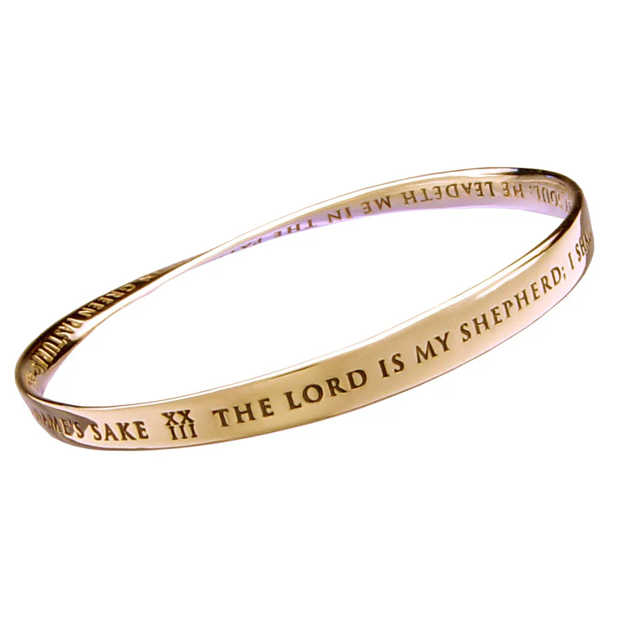 23rd Psalm "The Lord Is My Shepherd" - Mobius Bracelet