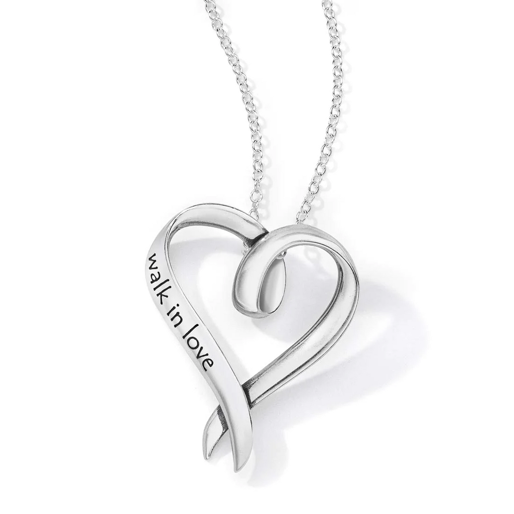 Walk in Love (Ephesians 5:2) - Heart Ribbon Necklace